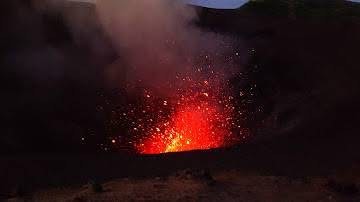 Mount Yasur Volcano at sunset